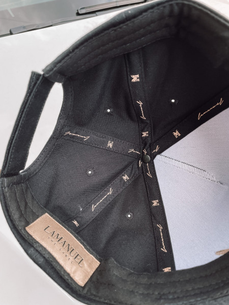 Czarna/Złota Czapka Script Unisex