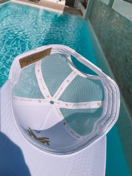 Biała/Złota Czapka Solid Unisex