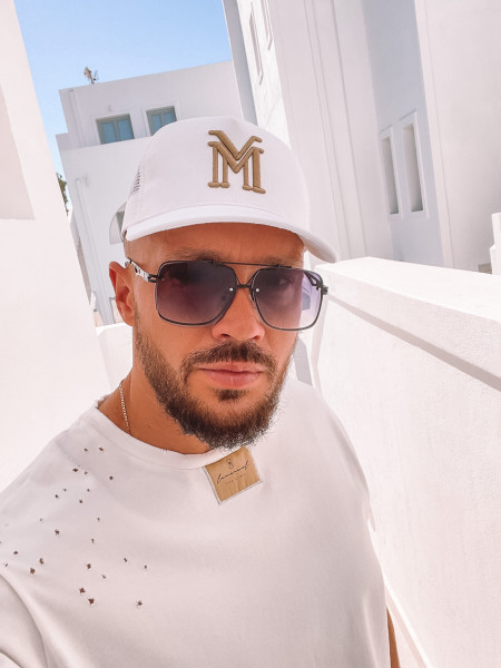 Biała/Złota Czapka Solid Unisex