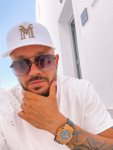 Biała/Złota Czapka Solid Unisex