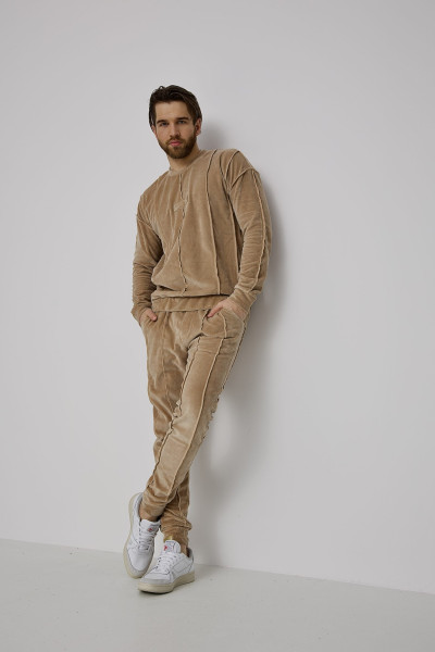 Velour Label Beige