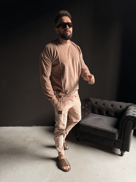 Velour Swag Set Beige