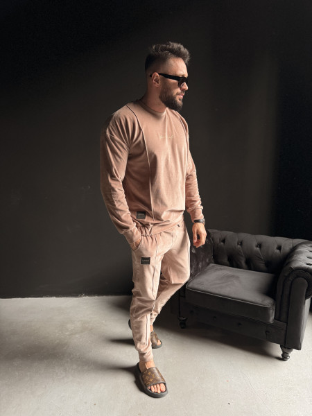 Velour Swag Set Beige