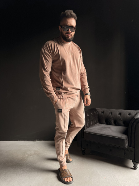 Velour Swag Set Beige
