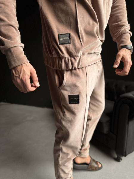 Velour Swag Set Beige