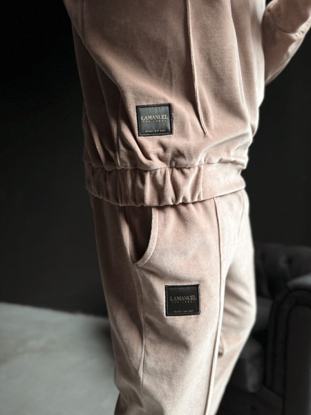 Velour Swag Set Beige