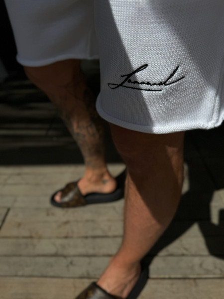 Wool Initials Szorty Białe