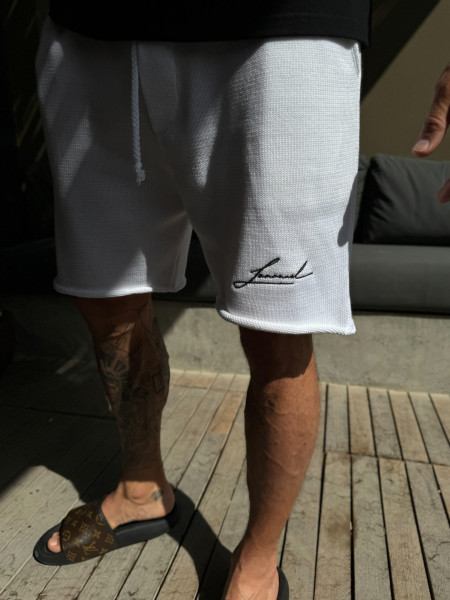 Wool Initials Szorty Białe