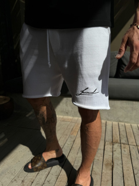 Wool Initials Szorty Białe