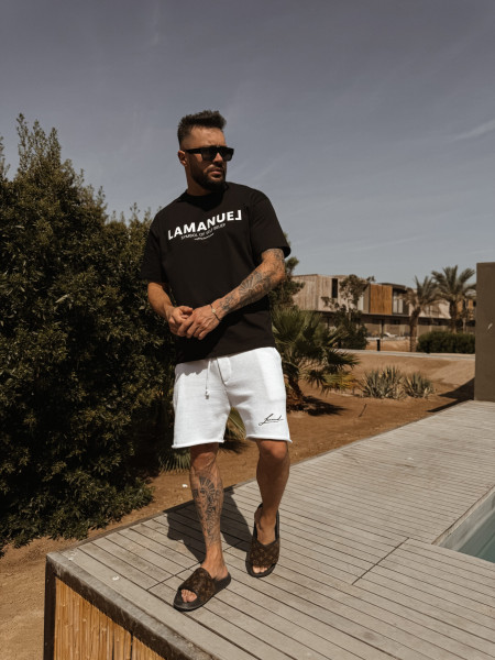 Wool Initials Szorty Białe