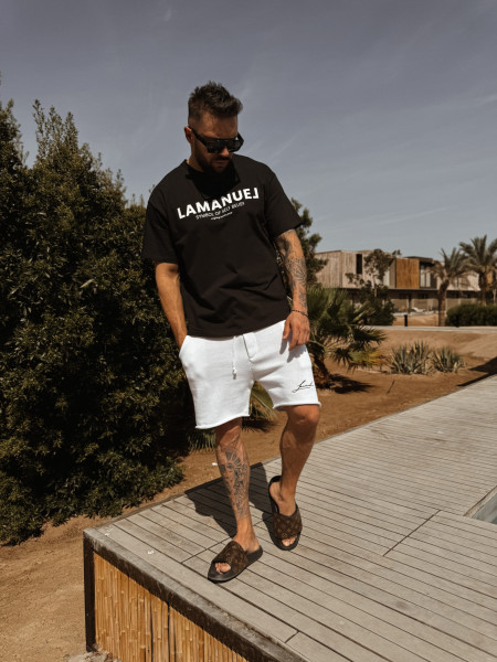 Wool Initials Szorty Białe