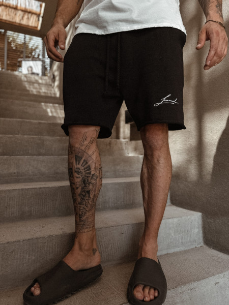 Wool Initials Szorty Czarne