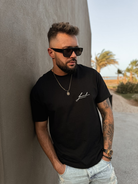 Lamanuel Initials Tshirt Czarny