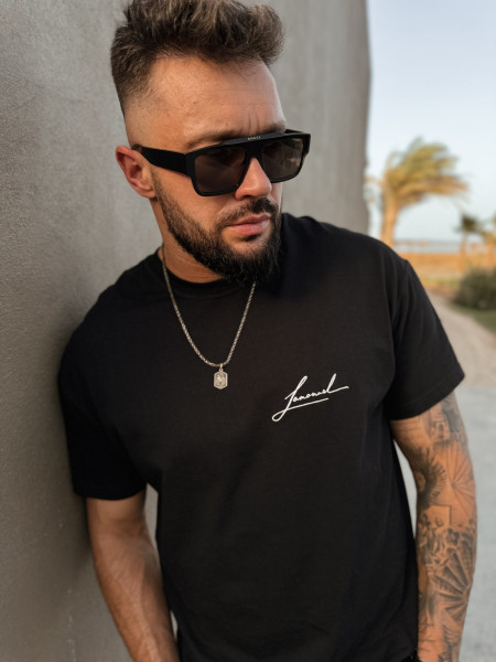 Lamanuel Initials Tshirt Czarny