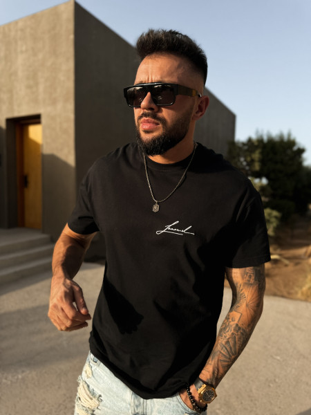 Lamanuel Initials Tshirt Czarny