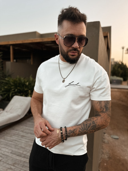 Lamanuel Initials Tshirt Off White