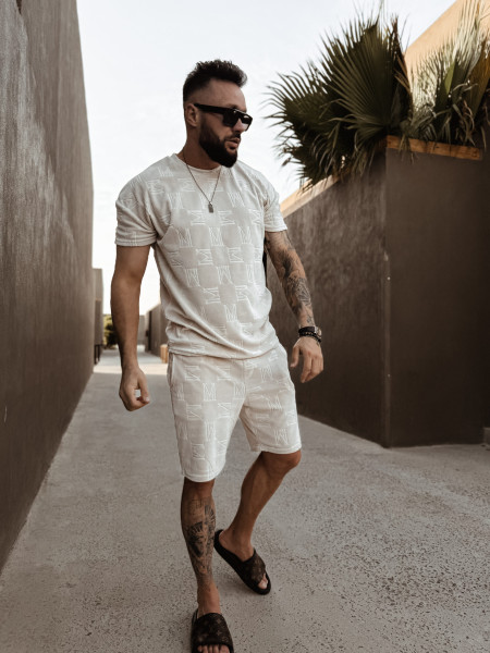 Monogram Craft Tshirt Beż