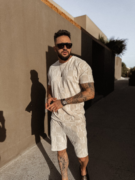 Monogram Craft Tshirt Beż