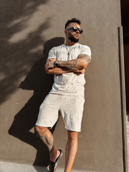 Monogram Craft Tshirt Beż