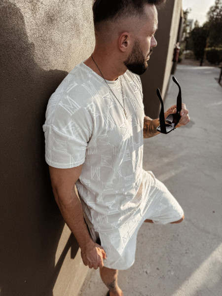 Monogram Craft Tshirt Beż