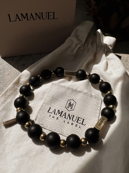 Bransoleta Lamanuel Onyx 10 mm