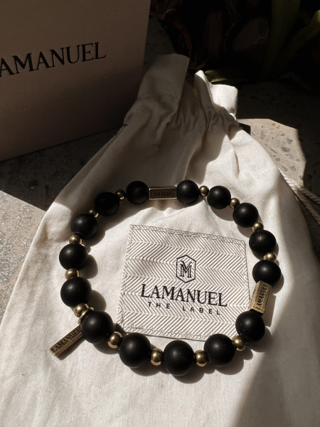 Bransoleta Lamanuel Onyx 10 mm