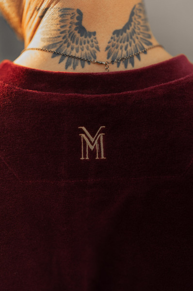 Velour Swag Set Burgundy