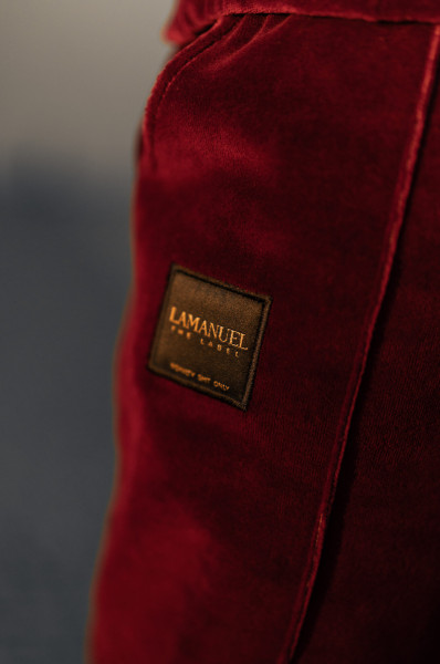 Velour Swag Set Burgundy