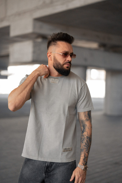 T-shirt Destroyed Szary