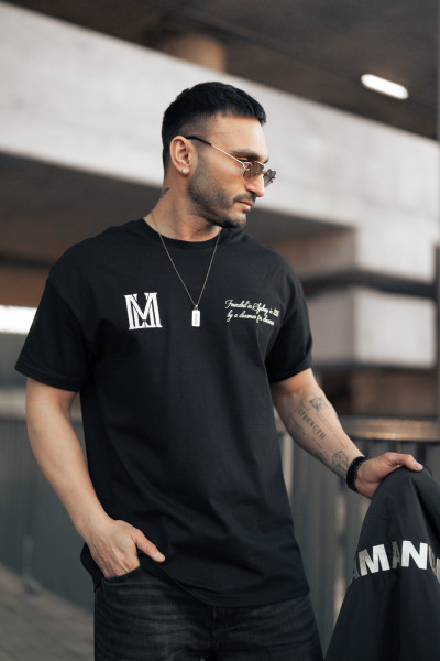 T-shirt Founded Czarny