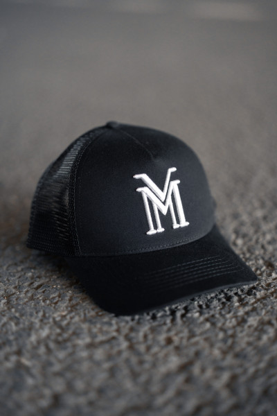 Czarna/Biała Czapka Front Unisex