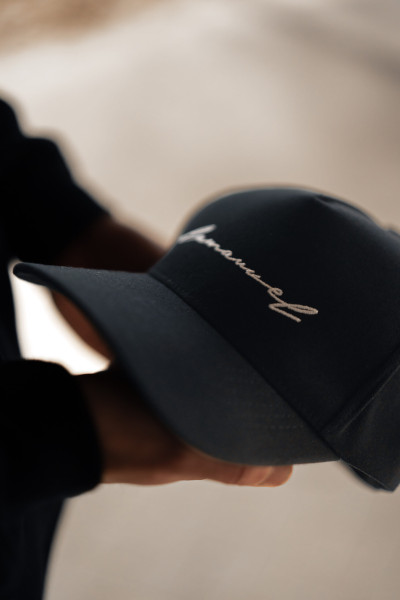 Czarna/Biała Czapka Script Unisex