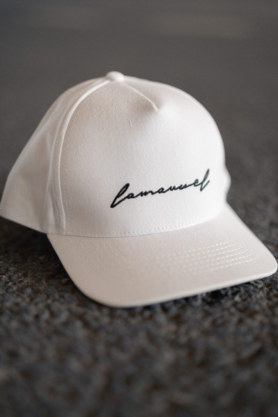 Biała/Czarna Czapka Script Unisex