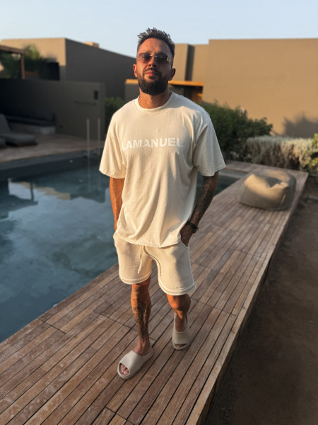 T-shirt Raw Core Krem