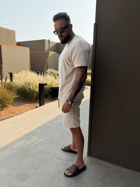 T-shirt Welur Mindset Beż