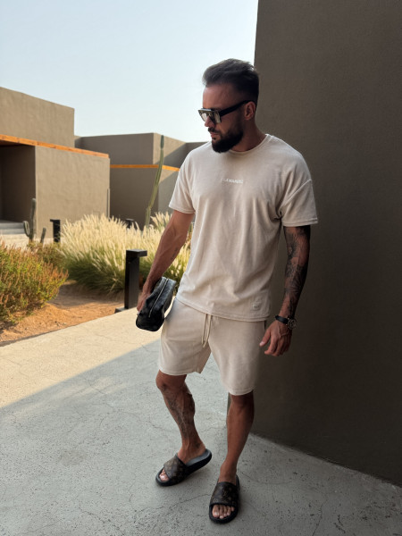 T-shirt Welur Mindset Beż