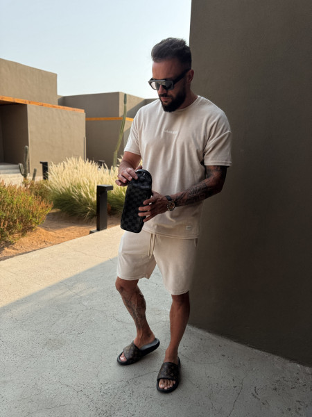 T-shirt Welur Mindset Beż