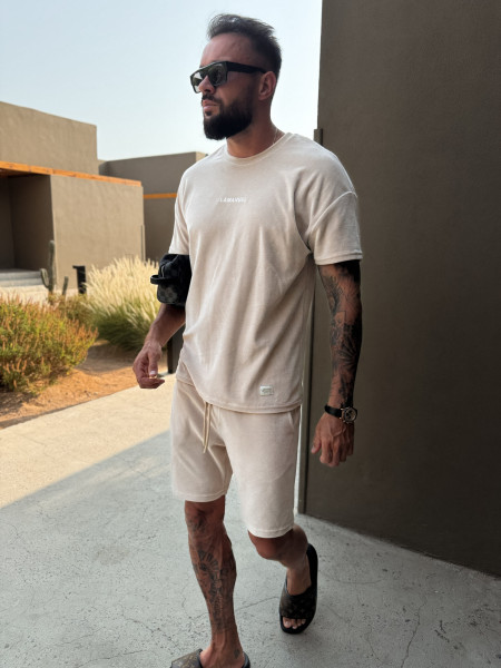 T-shirt Welur Mindset Beż