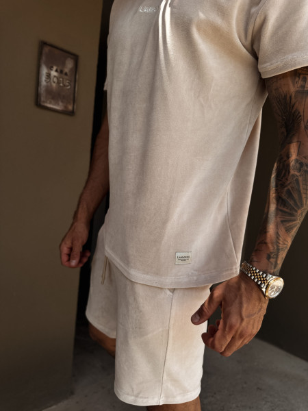 T-shirt Welur Mindset Beż