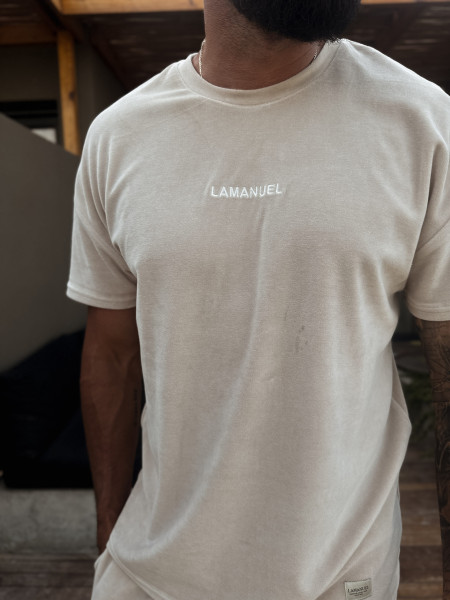 T-shirt Welur Mindset Beż