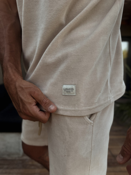 T-shirt Welur Mindset Beż