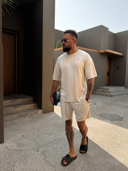 T-shirt Resort Knit Beż (Pre Order)