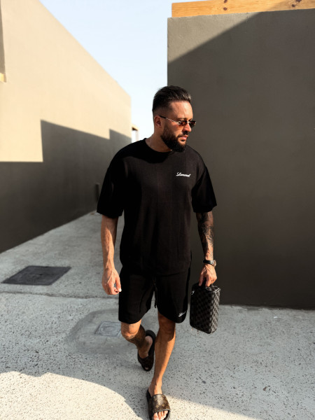 T-shirt Resort Knit Czarny