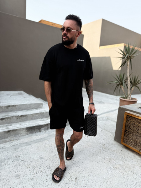 T-shirt Resort Knit Czarny