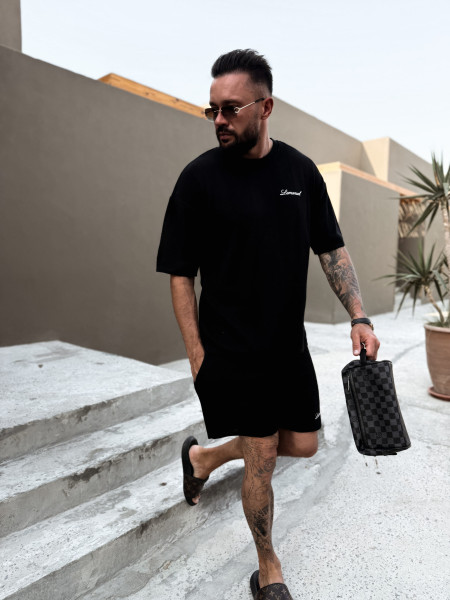 T-shirt Resort Knit Czarny