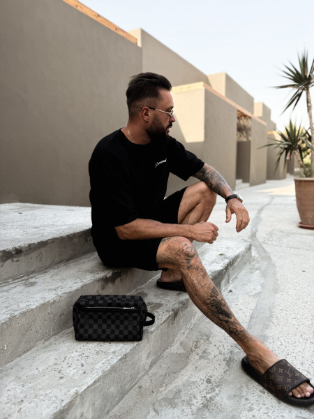 T-shirt Resort Knit Czarny