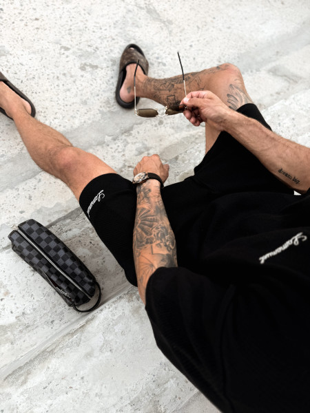 Szorty Resort Knit Czarne