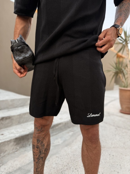 Szorty Resort Knit Czarne