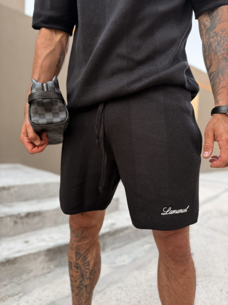 Szorty Resort Knit Czarne