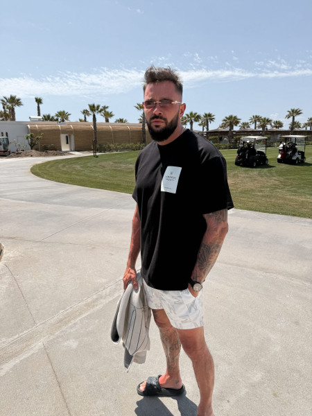 T-shirt Jaquard Label Czarny